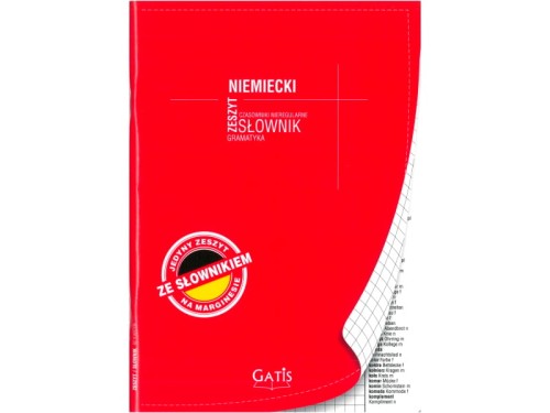 Zeszyt słownik Gatis niemiecki A5 kratka 60 kartek 70g mix