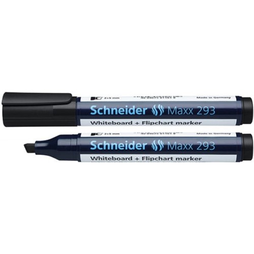Marker do tablic i do flipchartu SCHNEIDER Maxx 293, ścięty, 2-5 mm, czarny