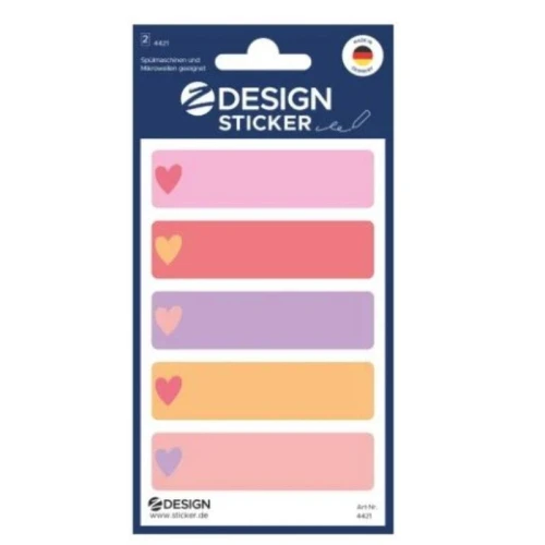 Naklejki z-DESIGN foliowe kolorowe ramki z sercem  AVERY ZWECKFORM 10szt.