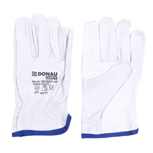 Rękawice montażowe z koziej skóry DONAU SAFETY rozmiar XL/10 białe 2szt.