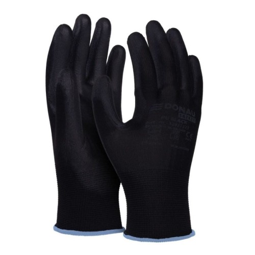 Rękawice montażowe DONAU SAFETY PU BLACK rozmiar L/9 czarne 2szt.