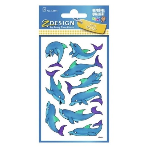 Naklejki Z-DESIGN na błyszczącym papierze-delfiny AVERY ZWECKFORM 18szt.