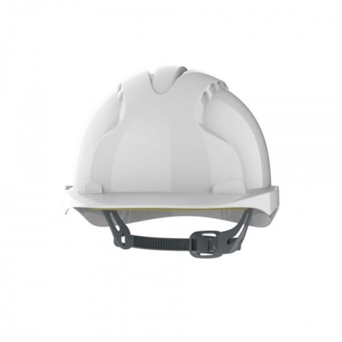 Kask/hełm ochronny niewentylowany regulowany na pasek przesuwny EVO3 biały 1szt.