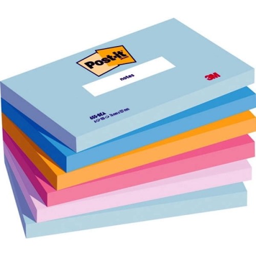 Notes samoprzylepny 76x127mm 6x100 kartek POST-IT 655-BEA PALETA BEACHSIDE 1szt.