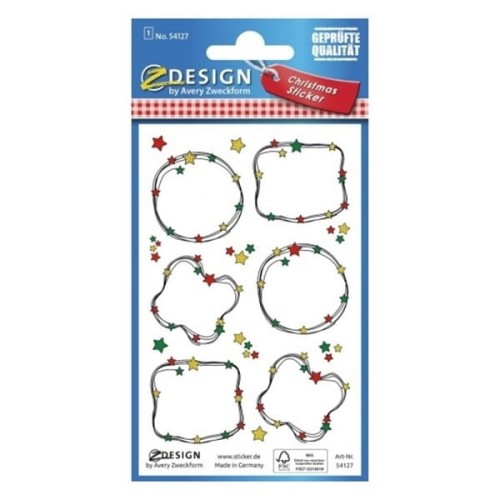 Naklejki Z-DESIGN papierowe z tłoczeniami-ramki do ręcznego opisania AVERY ZWECKFORM 6szt.