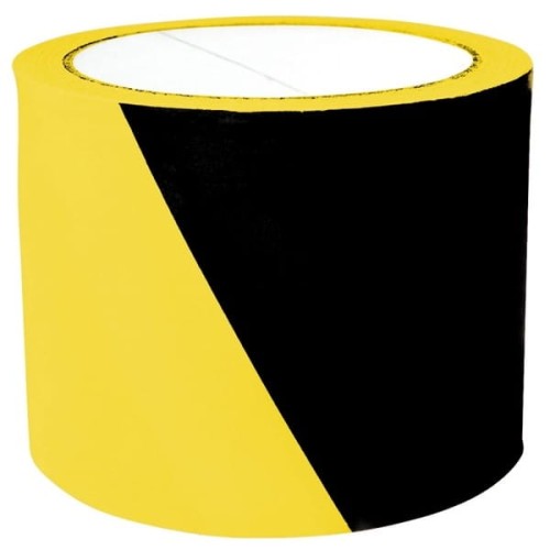 Taśma ostrzegawcza 75x100m SOLVENT żółto-czarna OFFICE PRODUCTS