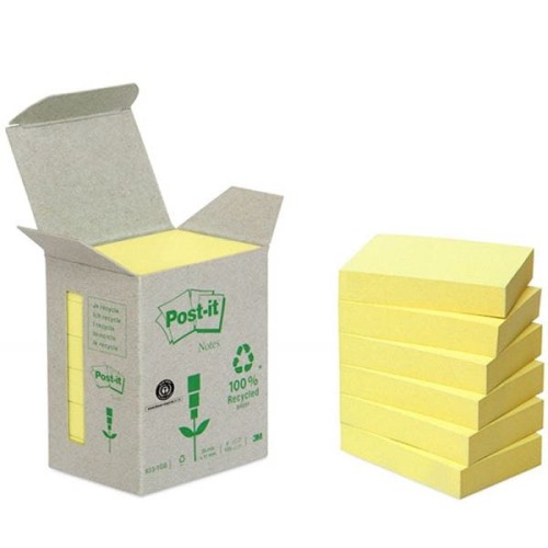 Notes samoprzylepny 38x51mm 6x100 kartek 653-1B kartek żółty 3M POST-IT