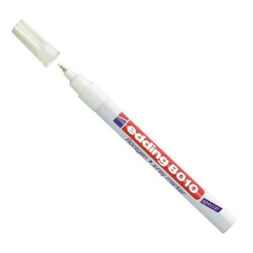 Marker do klisz RTG Edding 0,8 mm biały