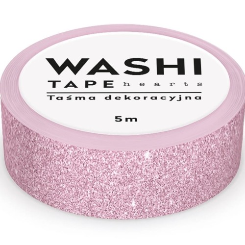 Taśma klejąca/dekoracyjna 15mm x 5m INTERDRUK WASHI HEARTS mix wzorów 1szt.