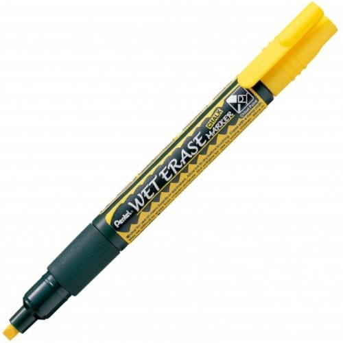 Marker kredowy ścierany na mokro ścięty 4,3mm PENTEL SMW26 żółty 1szt.