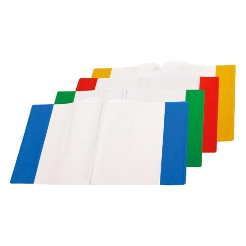 Okładka na zeszyt PVC A4 transparentna z kolorowymi brzegami 1szt.