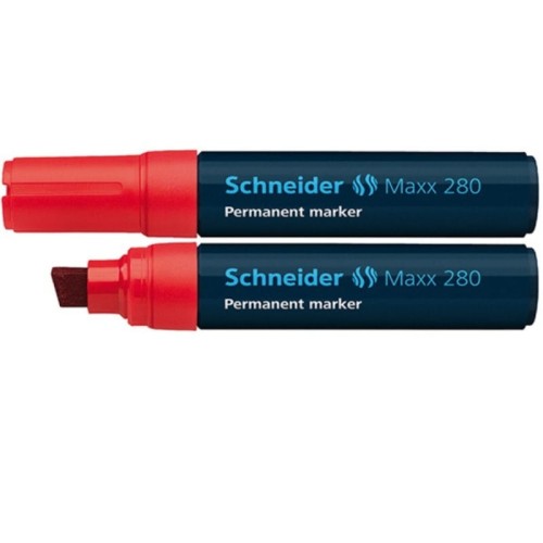 Marker permanentny ścięty 4-12mm SCHNEIDER MAXX 280 czerwony