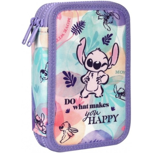 Piórnik podwójny z wyposażeniem PATIO DISNEY FASHION JUMPER 2 STITCH pastel