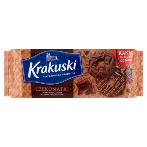 Ciastka KRAKUSKI 165g CZEKONATKI w czekoladzie mlecznej