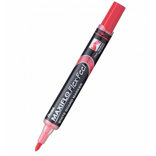 Marker suchościeralny z tłoczkiem okrągły 1,0-5,0mm PENTEL MAXFILO MWL5SBF czerwony 1szt.