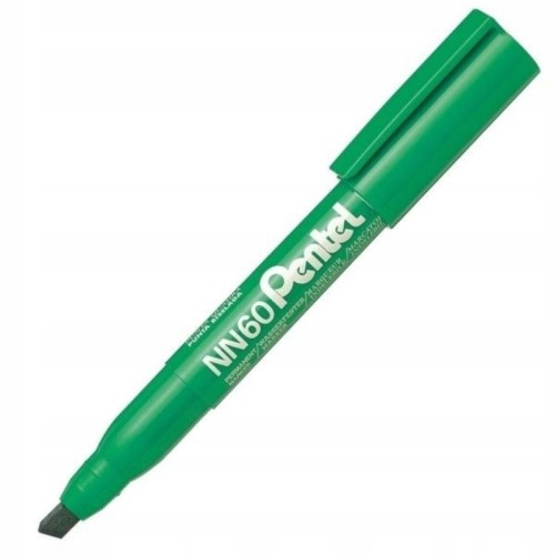 Marker permanentny ścięty 3,9-5,8mm PENTEL NN60 zielony