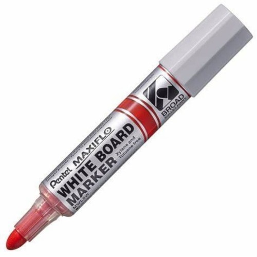 Marker suchościeralny z tłoczkiem okrągły 3,0-3,3mm PENTEL MAXIFLO MWL5W czerwony 1szt.