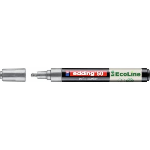 Marker olejowy okrągły 2,0-3,0mm na bazie wody EDDING e-50 ECOLINE srebny 1szt.