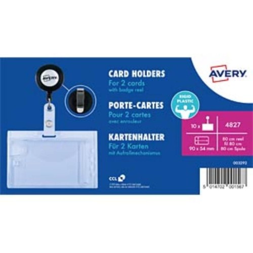 Identyfikator z mechanizmem ściągającym na karty 54x90mm 10szt.