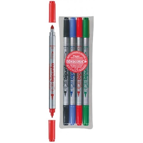 Pisaki 4 kolory dwustronne FIBRACOLOR 4szt.