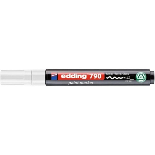 Marker olejowy okrągły 2-3mm EDDING E-790 PCR biały 1szt.