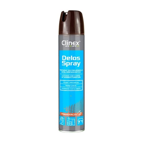 Spray do pielęgnacji i czyszczenia mebli 300ml CLINEX DELOS SHINE pomarańcza 1szt.