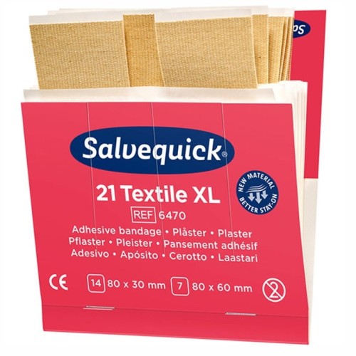 Plastry tekstylne CEDERROTH SALVEQUICK duże 80x30mm i 80x60mm 2