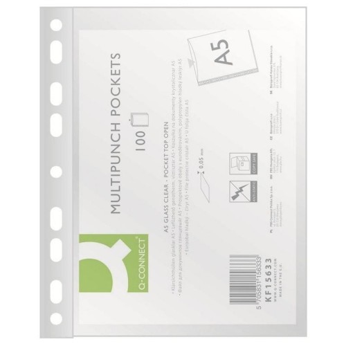 Koszulka zawieszkowa A5 50mic krystaliczna Q-CONNECT 100szt