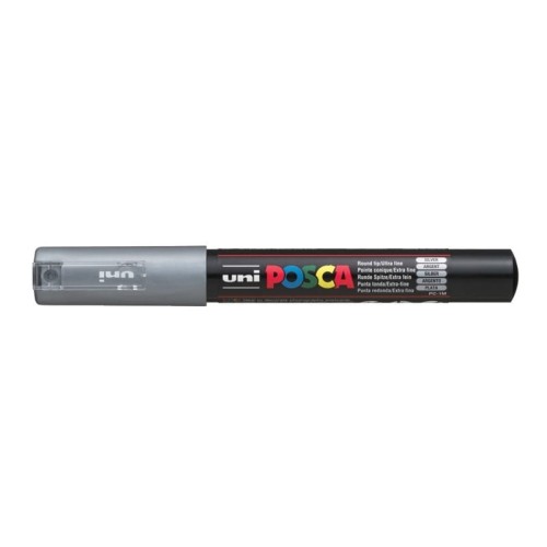 Marker z farbą plakatową okrągły 0,7mm UNI POSCA PC-1M srebrny NR 26 1szt.