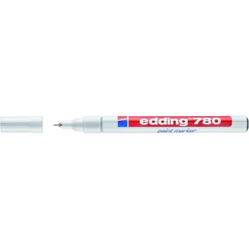 Marker olejowy igłowa 0,8mm EDDING 780 biały