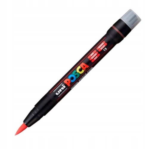 Marker z farbą plakatową pędzelek UNI POSCA PCF-350 czerwony NR 15 1szt./UNPCF350/5CE/