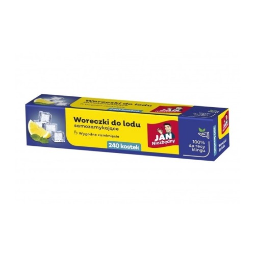 Woreczki do lodu samozamykające 240 kostek JAN NIEZBĘDNY 10x24 kostki