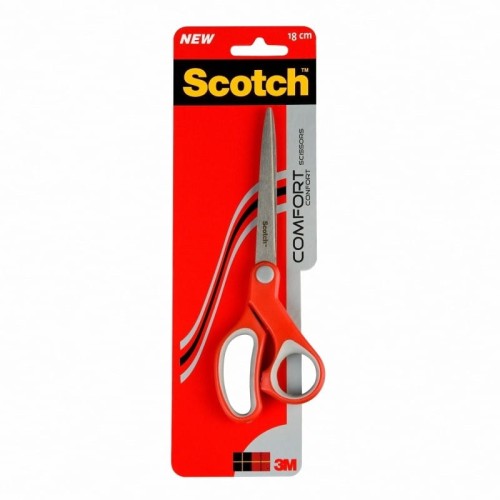 Nożyczki biurowe 18cm SCOTCH COMFORT 1427 czerwone 1szt.