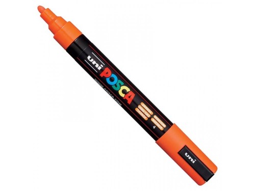 Marker z farbą plakatową okrągły 1,8-2,5mm UNI POSCA PC-5M pomarańczowy NR 4 1szt.