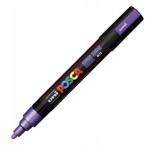 Marker z farbą plakatową okrągły 1,8-2,5mm UNI POSCA PC-5M metaliczny fioletowy NR M12 1szt.