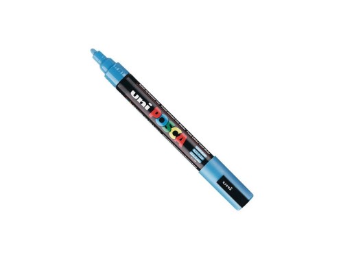 Marker z farbą plakatową okrągły 1,8-2,5mm UNI POSCA PC-5M jasny niebieski NR 8 1szt.