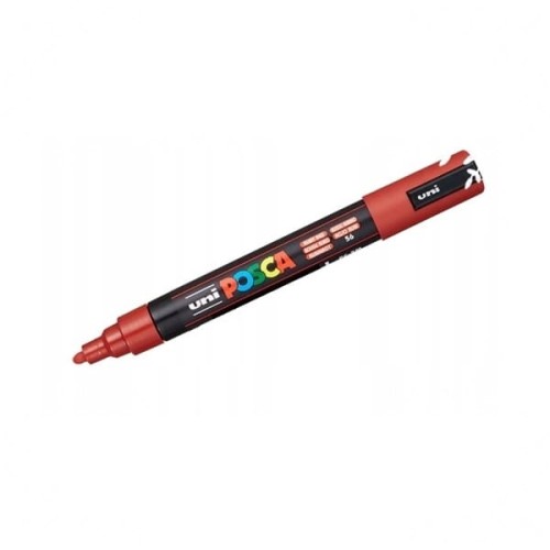 Marker z farbą plakatową okrągły 1,8-2,5mm UNI POSCA PC-5M rubinowy czerwony NR 56 1szt.