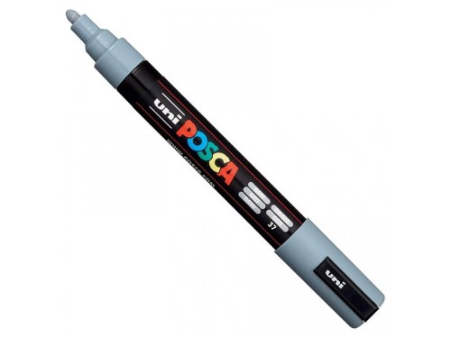 Marker z farbą plakatową okrągły 1,8-2,5mm UNI POSCA PC-5M szary NR 37 1szt.