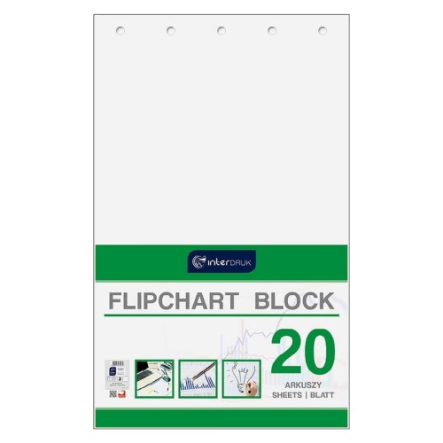 Blok flipchart 65x100cm gładki 20 kartek INTERDRUK