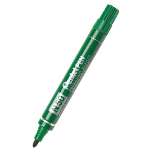 Marker permanentny okrągły 1,5mm aluminiowa obudowa PENTEL N50 zielony
