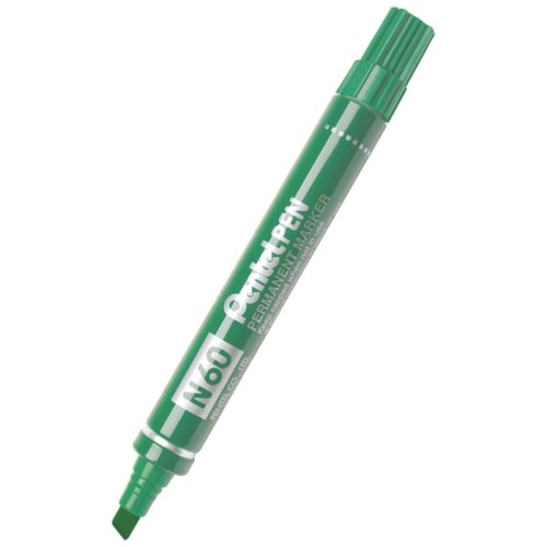 Marker permanentny ścięty 2,5-5,6mm PENTEL N-60 zielony