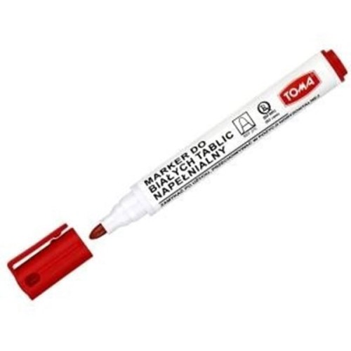 Marker suchościeralny okrągły 1,5mm TOMA 276 do napełnienia tuszem czerwony 1szt.