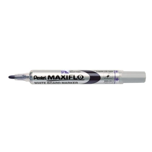 Marker suchościeralny i do flipchartu z tłoczkiem okrągły 1,1-2,2mm PENTEL MAXIFLO MWL5S czarny