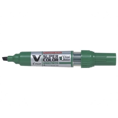 Marker permanentny ścięty pilot v super color zielony