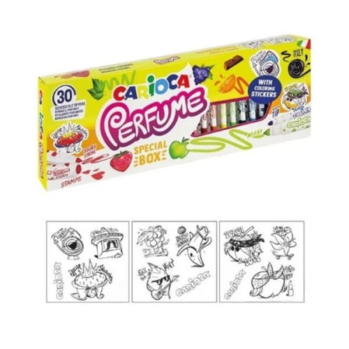 Pisaki zapachowe 30 kolorów CARIOCA PERFUME SPECIAL + naklejki