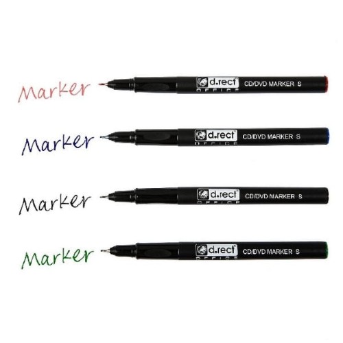 Marker foliopis/do CD 0,4-0,5mm S igłowa D.RECT 4 kolory