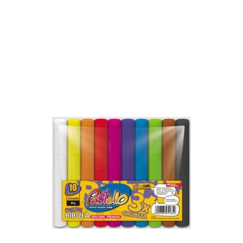 Bibuła mini mini PREMIUM 12 x 200cm zestaw mix 10szt.