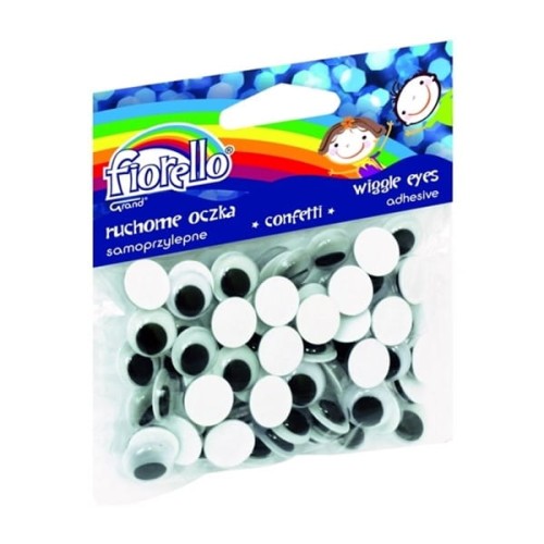 Naklejki oczka ruchome samoprzylepne 12mm FIORELLO 80szt.