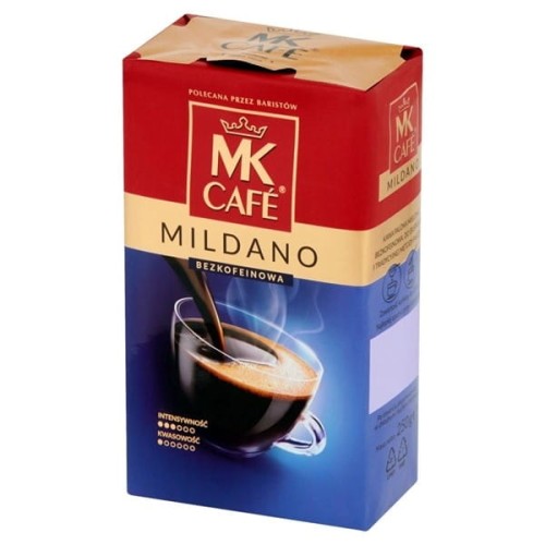 Kawa mielona 250g MK CAFE MILDANO bezkofeinowa