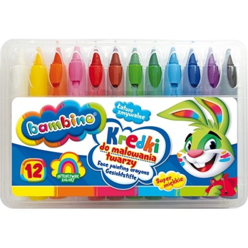 Kredki do malowania twarzy 12 kolorów BAMBINO